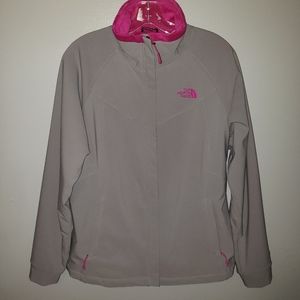 North face gray and pink